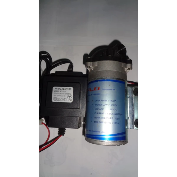 RO Booster Pump JFlo 1400 Capacity 190 Liters per hour and adapter