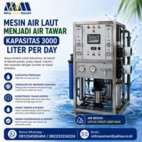 Sea water machine into fresh water capacity of 3000 liters per day