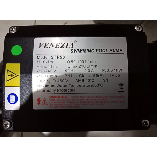Venezia Brand Swimming Pool Pump Model STP50 0.37KW