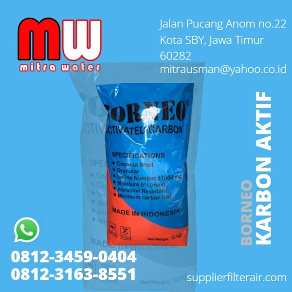 Borneo Activated Carbon Iodine Number 1000 mg/g