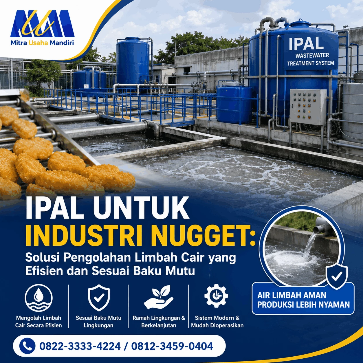 IPAL untuk Industri Nugget: Solusi Pengolahan Limbah Cair yang Efisien dan Sesuai Baku Mutu